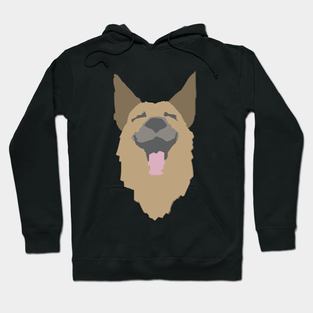 Happy German Shepherd Hoodie by gloomboom